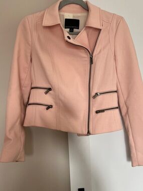 Banana Republic Light Pink Asymmetric Moto Jacket